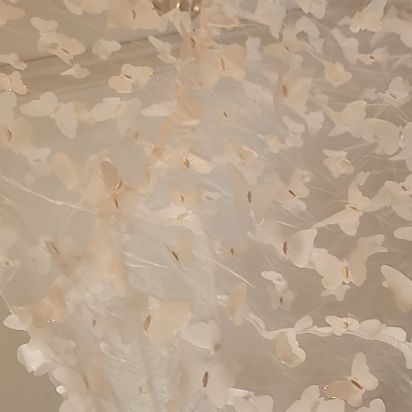 3D white butterfly Maxi Dress size small - Picture 3 of 8